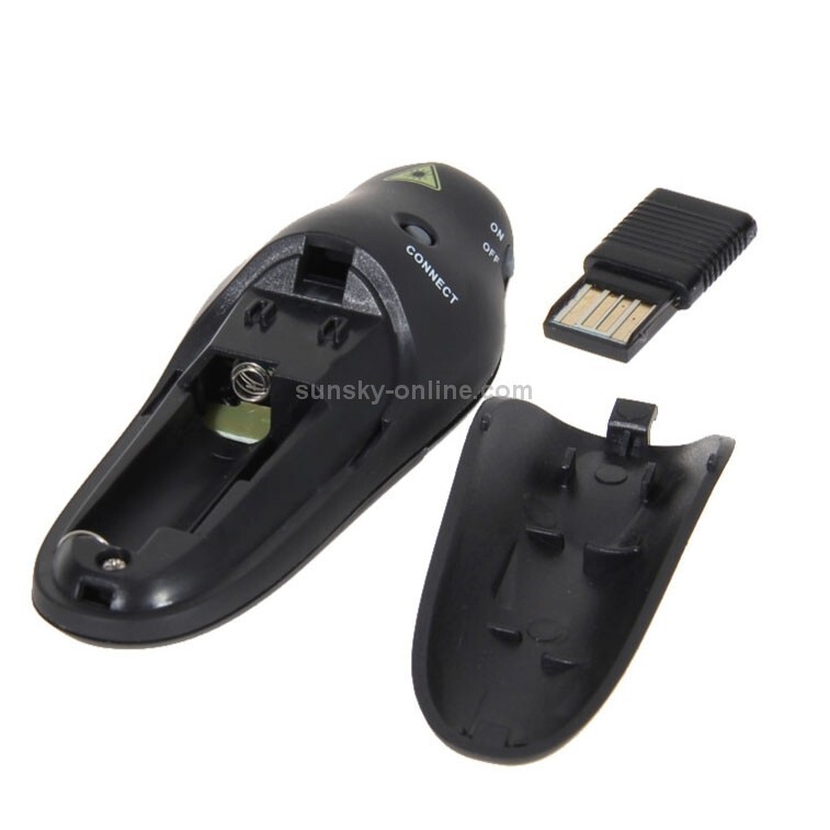 Presentador multimedia con puntero láser y receptor USB para proyector / PC
