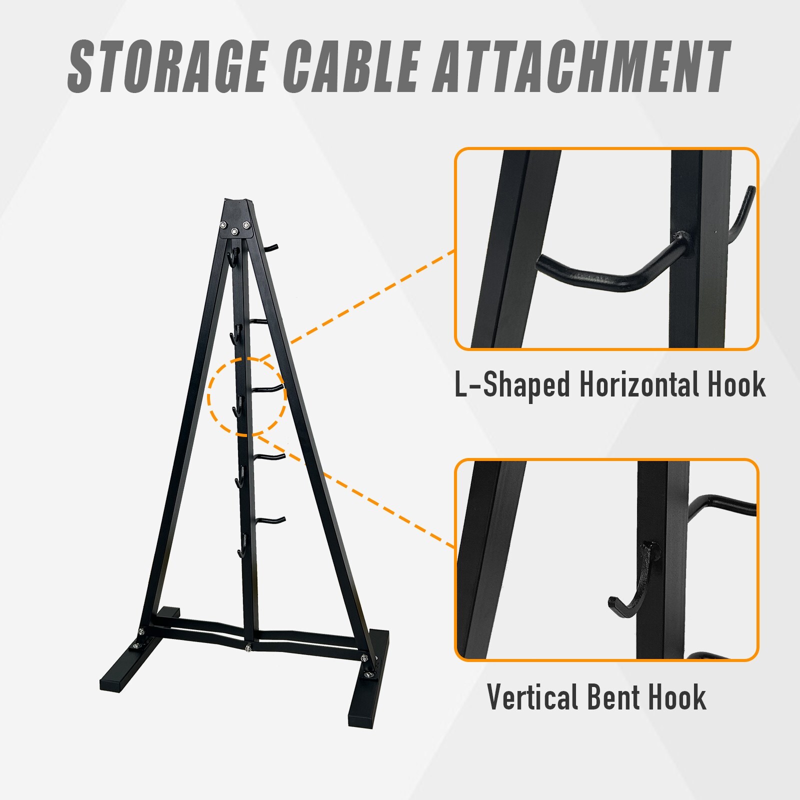 Storage Rack Lat Pulldown Attachments Stand Cable Rack for Home Gym Accessories