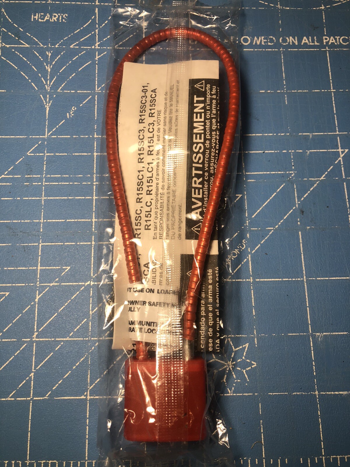 Cable Gun Safety Lock w/2 Keys Red NEW