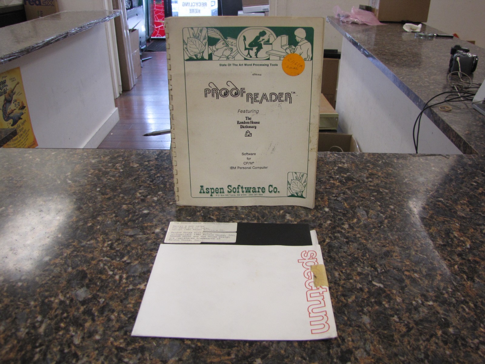 Vintage Proof Reader Software 8" Floppy Disk & Booklet for IBM - JD410