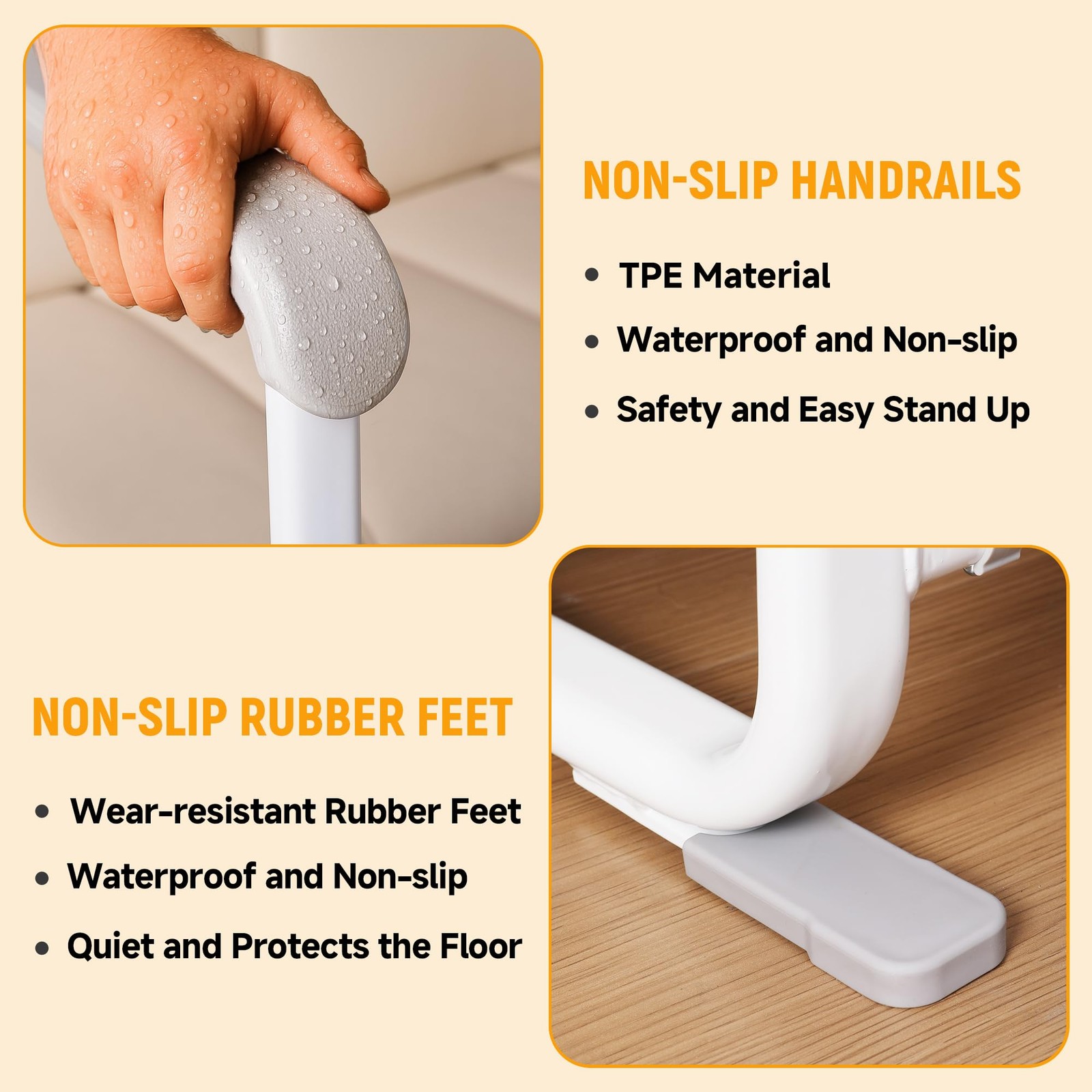 Couch Stand Assist with Handrails, Width and Height Adjustable Aid for Elderly