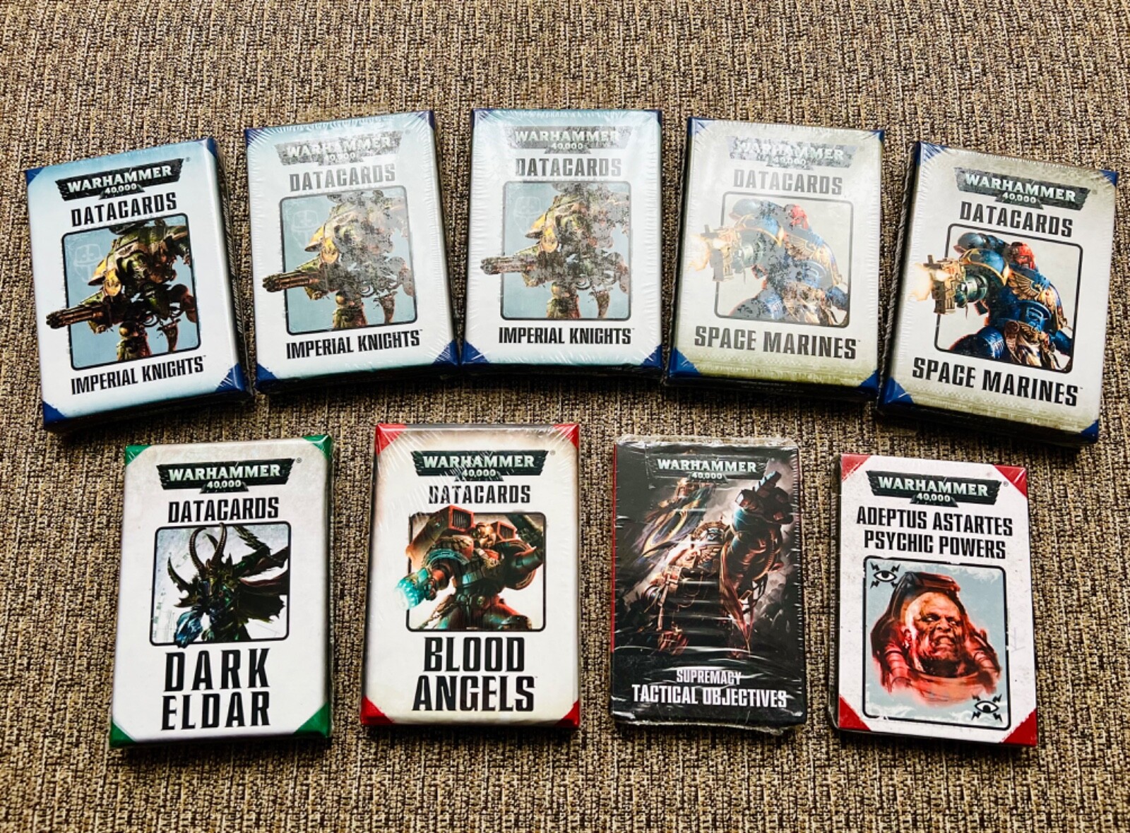 7th DATACARDS~SPACE MARINES~IMPERIAL KNIGHTS ELDAR+Games Workshop WARHAMMER 40K