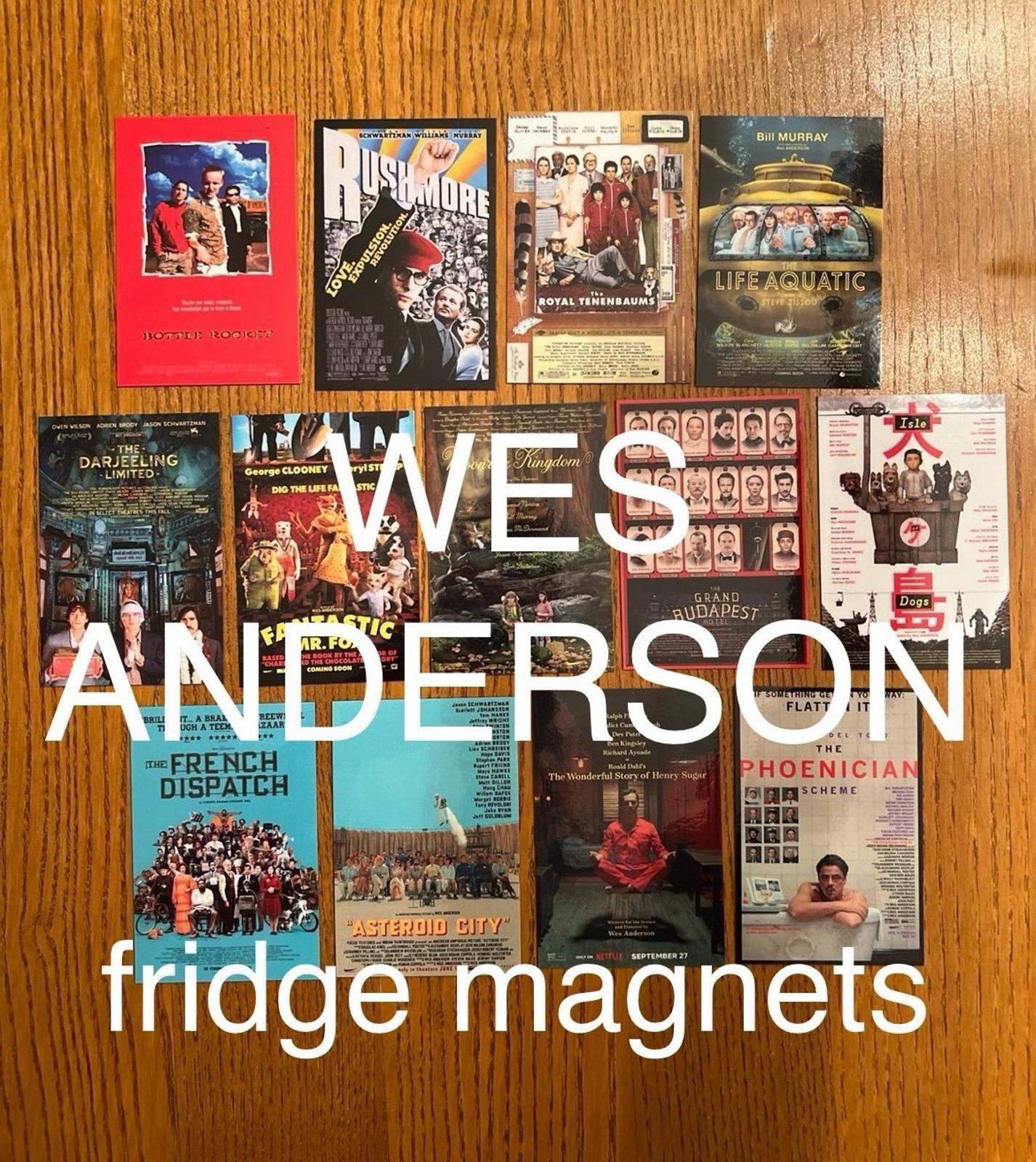 Wes Anderson FRIDGE MAGNETS movie poster art