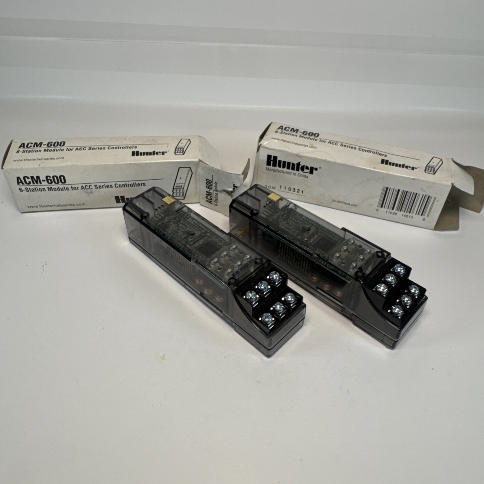 Hunter ACM-600 6-Station Plug-in Module for ACC-1200 Controller ACM600 Lot Of 2