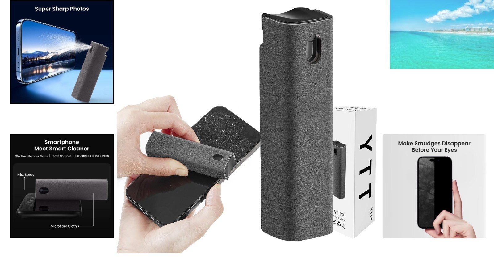 All-in-One Screen Cleaner: 2-in-1 Mist Spray & Microfiber for Quick Cleans