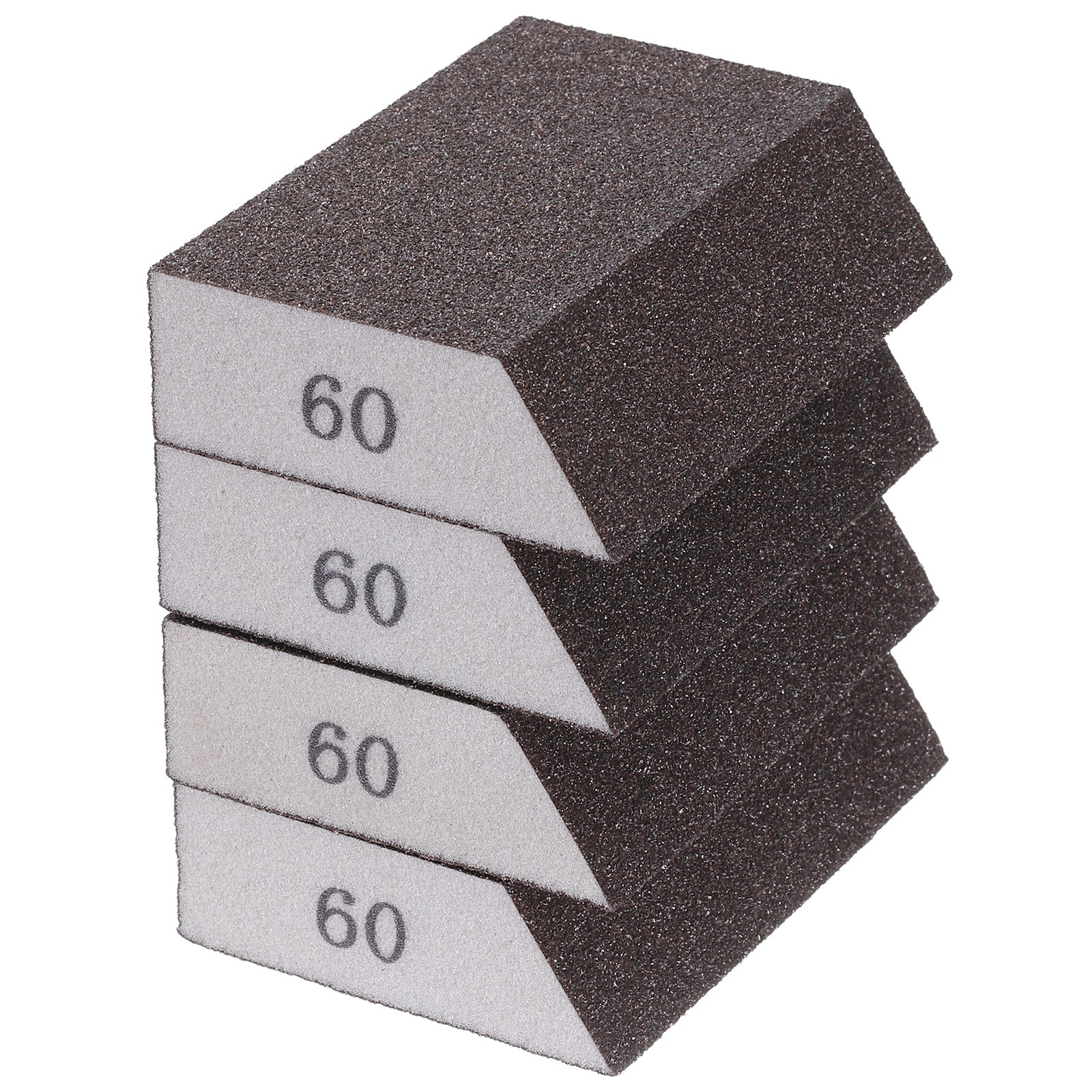 4pcs Sanding Sponge Blocks 60# (120-180 Grit) Sanding Block, 4"x2.8"x1"