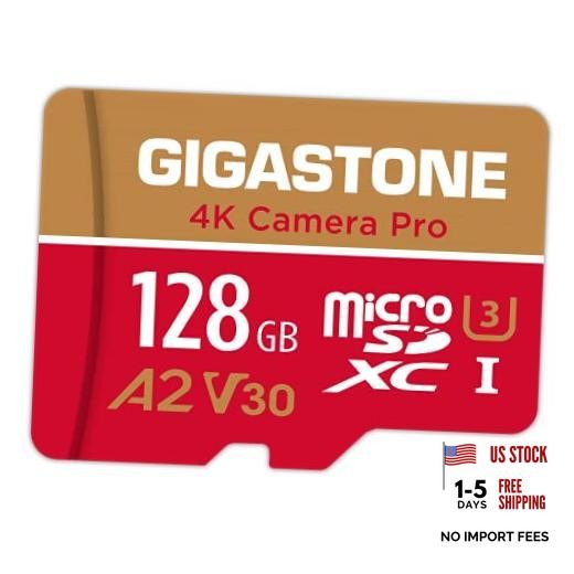 【5-Years Data Recovery】  128GB Micro SD Card, 4K Video Recording for GoPro,