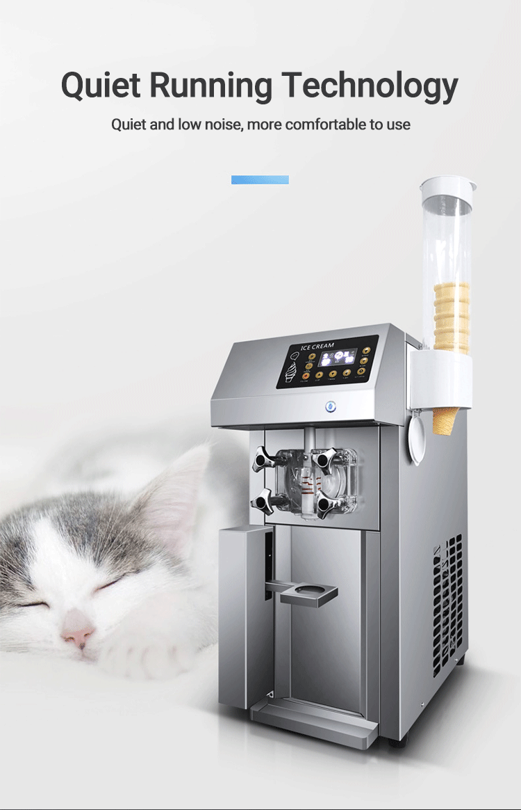 12L/H High Quality Tabletop Ice Cream Machine Automatic Ice Cream Maker Machine