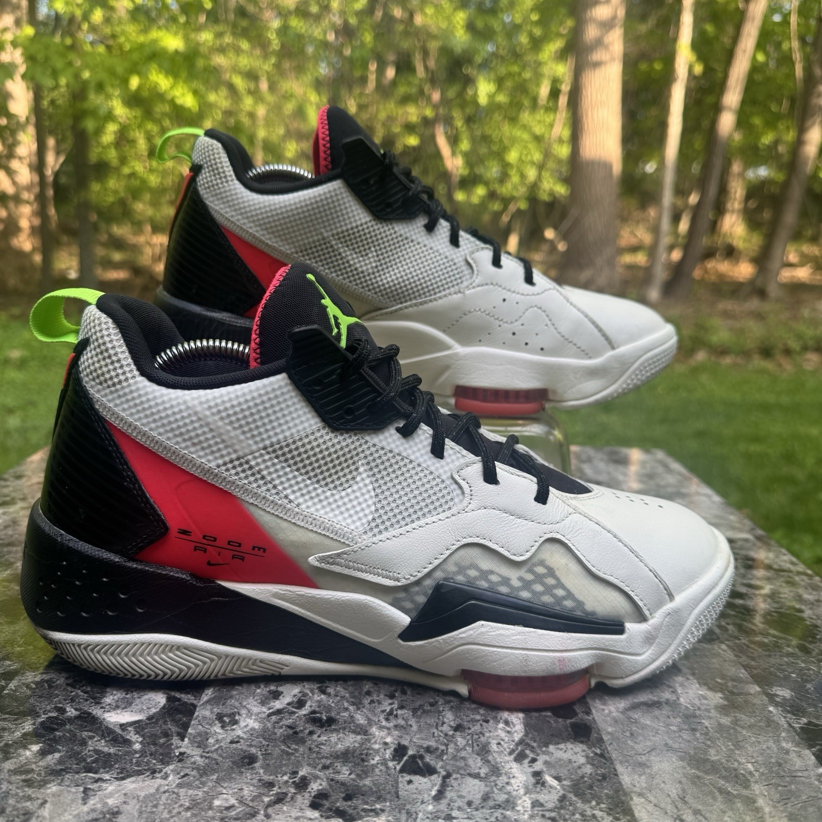 Nike Air Jordan Zoom 92 Men Sz 10 Basketball Athletic White-Black-Sail-Crimson