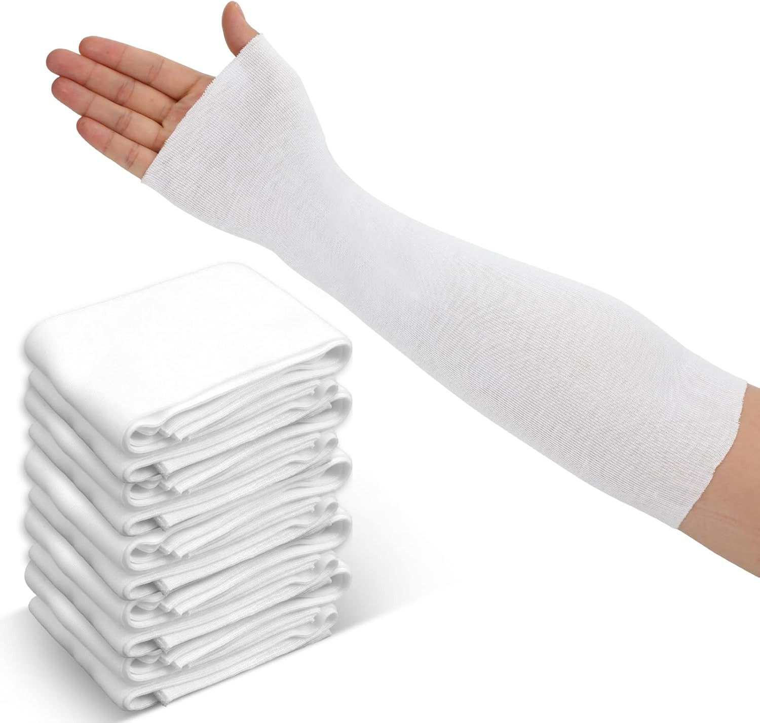 10PCS Hand Socks for Splint Cotton Stockinette Tubular Elastic Bandage Sleeve El