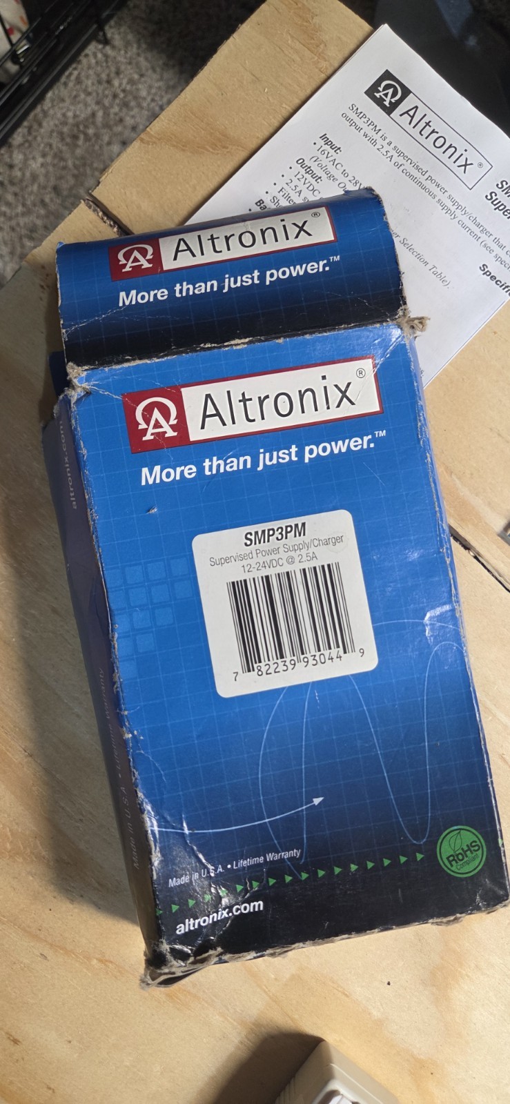 SMP3PM Altronix Proprietary Power Supply 12 V DC, 24 V DC