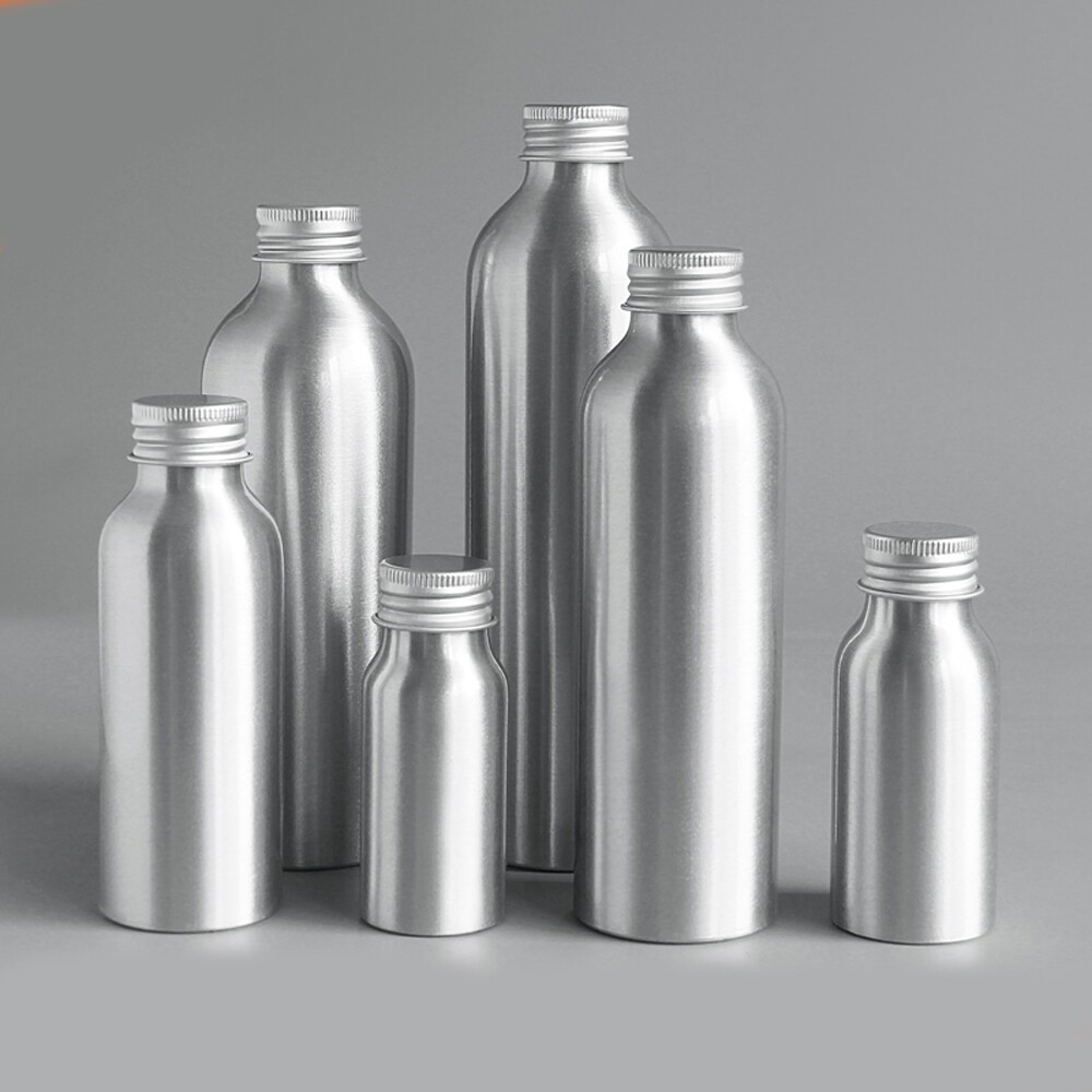 30ml-250ml Empty Aluminum BottlesMetal Bottle Refillable Portable Container
