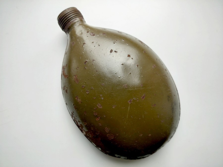 Original German GREEN CANTEEN latewar "kvu44" 1944 bottle Feldflasche Wehrmacht