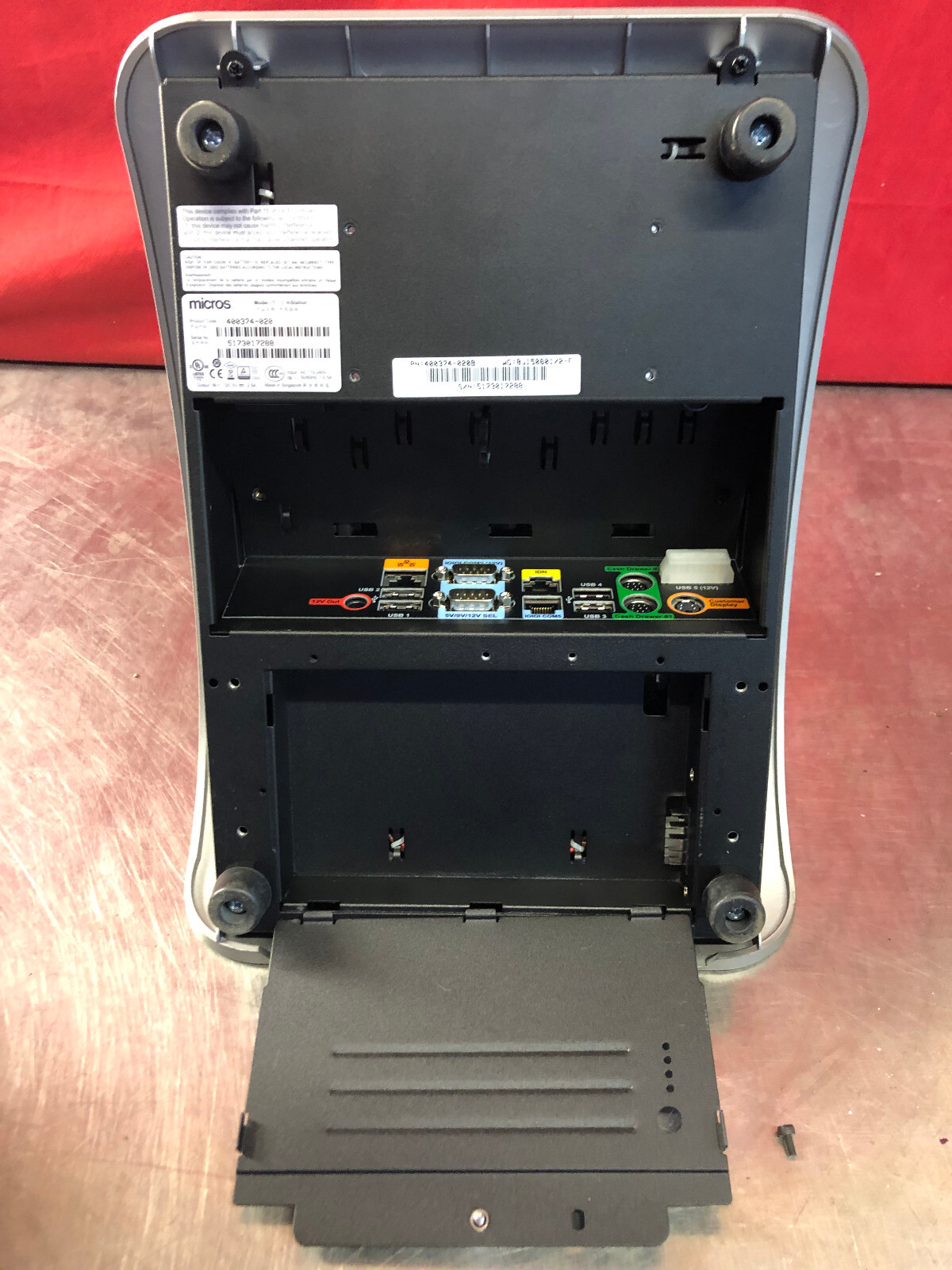 MICROS mStation Terminal Stand - No Battery or Cords - Good Used Condition!