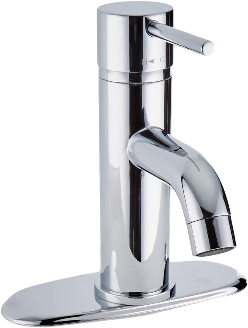 Polished Chrome Single-Handle Bathroom/Lavatory Faucet Without Waste JRLM-900-DA