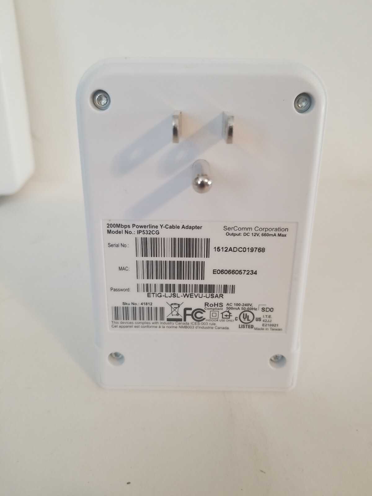 Sercomm SR-KPD02 ATT Security System Keypad + Accessories