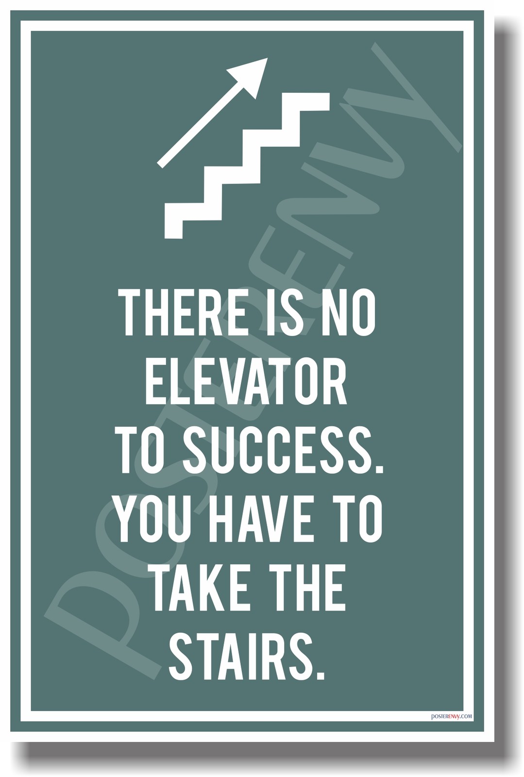 There is No Elevator to Success - NEW Classroom Motivational Poster