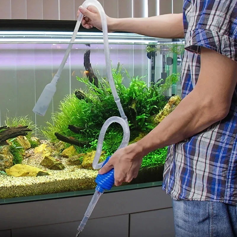Aquarium Gravel Cleaner Siphon Vacuum Pump Fish Tank Water Changer Manual