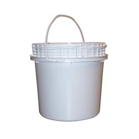 Zoro Select 51911 Pail, Open Head, Round, 1.2 Gal, Hdpe, White, 51911