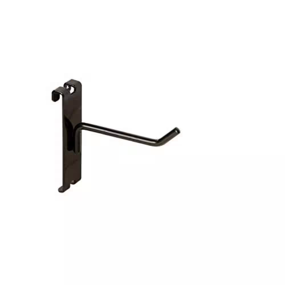 4 In. Black Gridwall Hook (25-Pack)