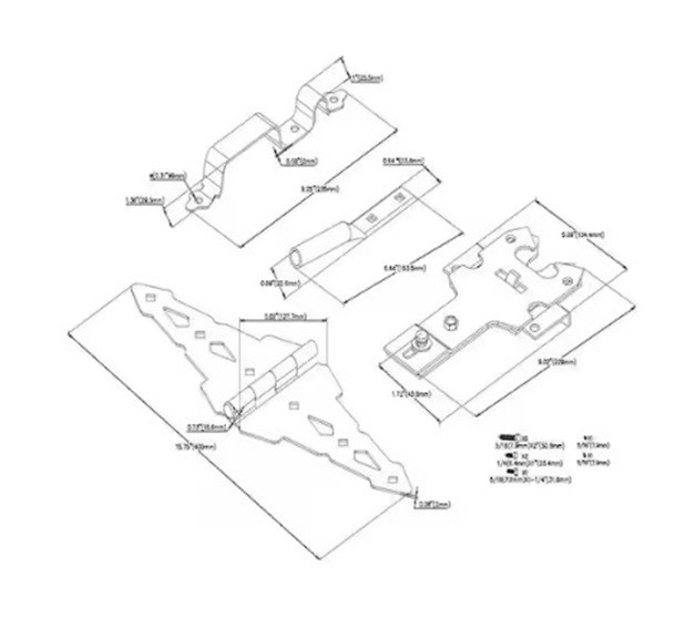 Everbilt Black Stainless Steel Post Latch Gate Set 1005770017 (NEW)