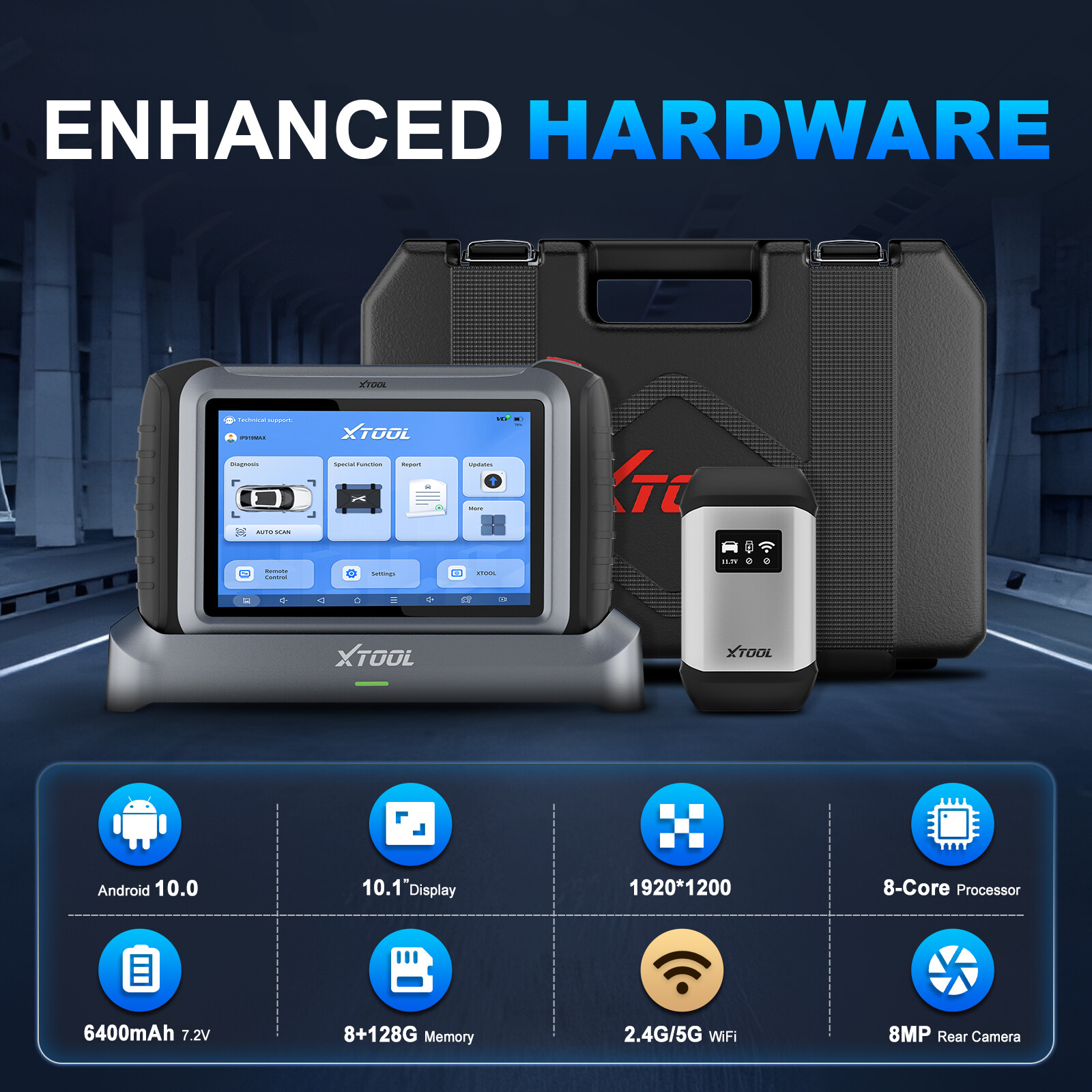 USED XTOOL IP919 MAX J2534 ECU Programming Diagnostic Tool IMMO KEY Programmer