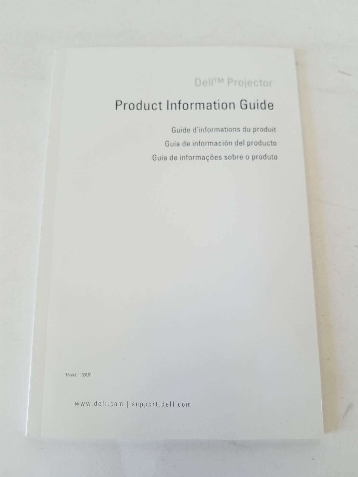 Dell Projector 1100MP Product Information Guide