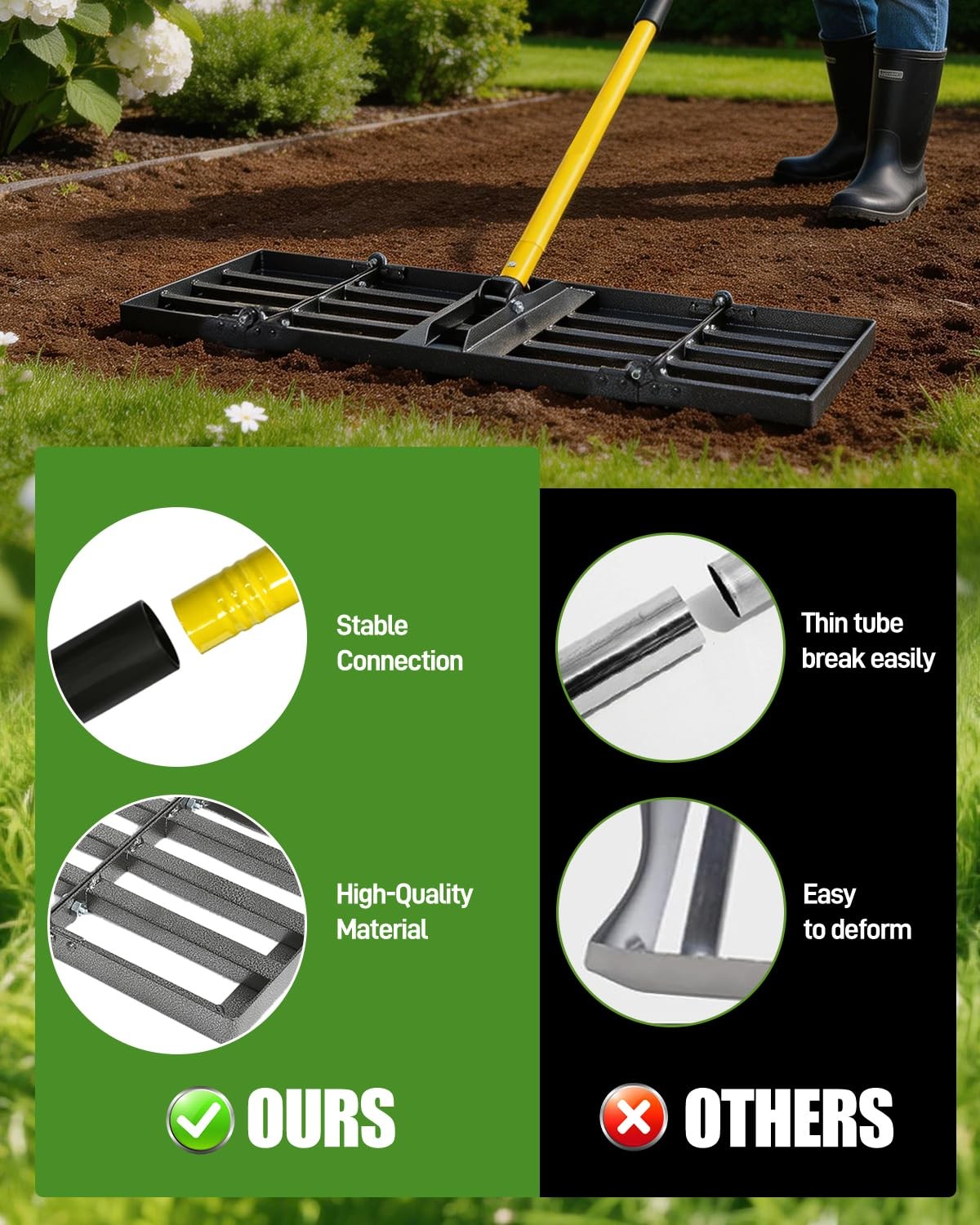 30in Lawn Leveling Rake