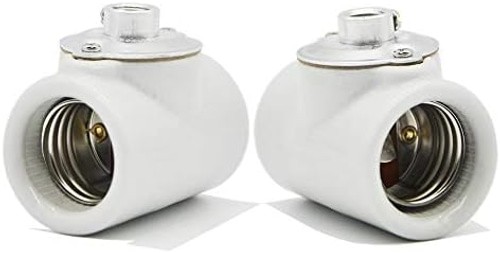 Dual Bulb Socket, Medium Base E26 Double Light Fixture Socket,Screw Fixing Po...