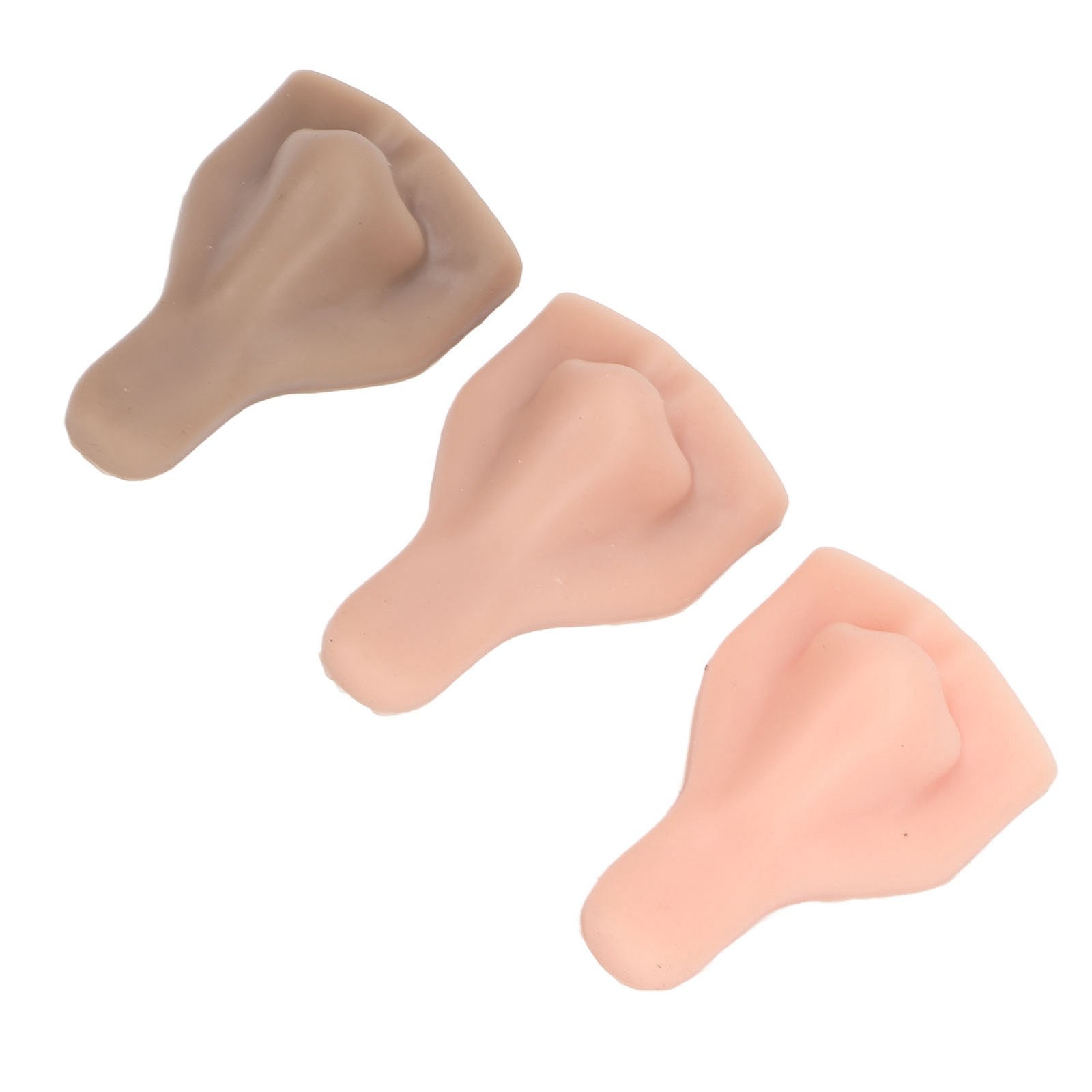 3 Pcs Silicone Nose Model For Suture Practice Teaching Beauty School Display
