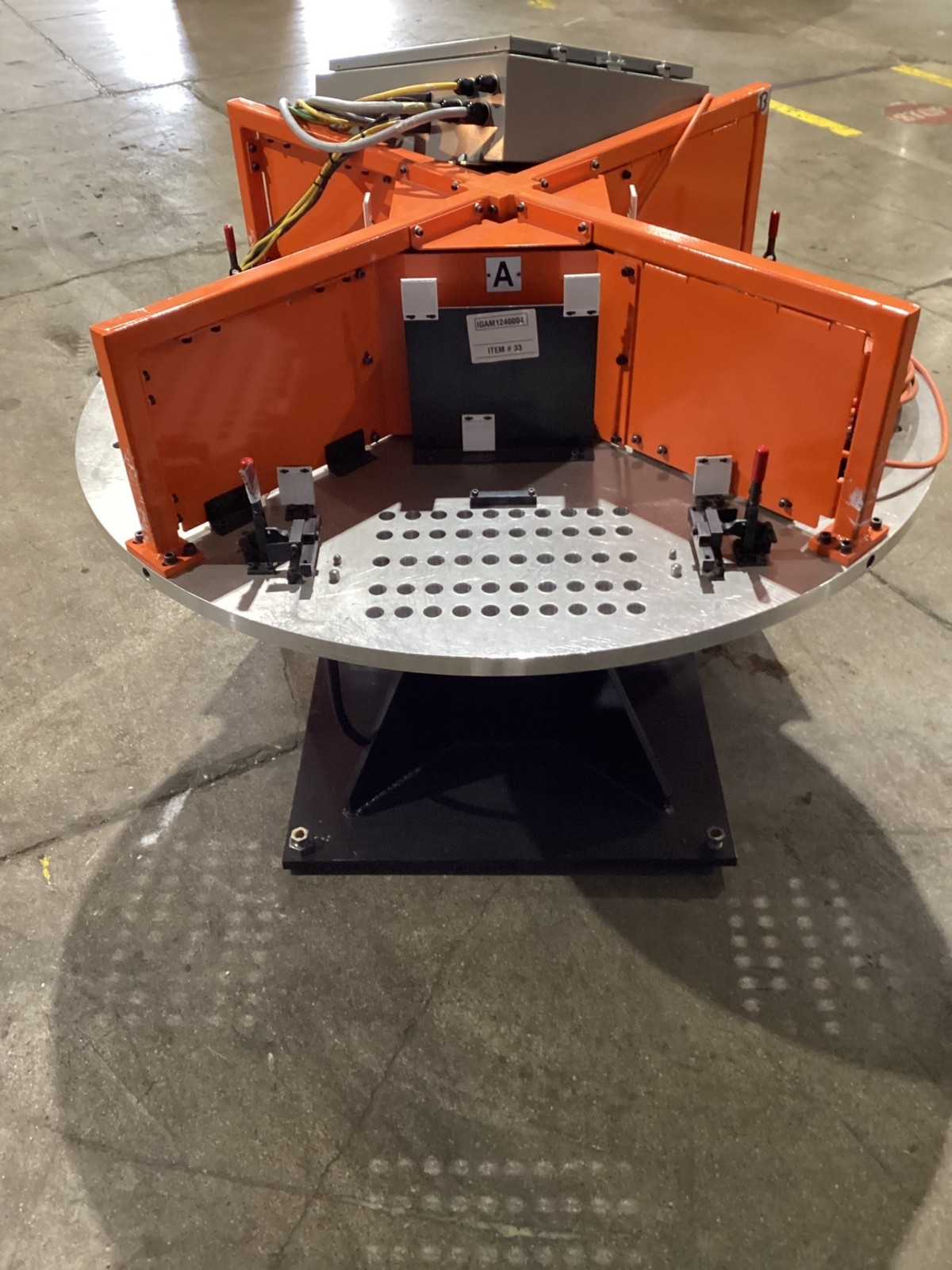 Rotary Indexing Table w/ Perforated Downdraft Surface for Welding/Assembly USED