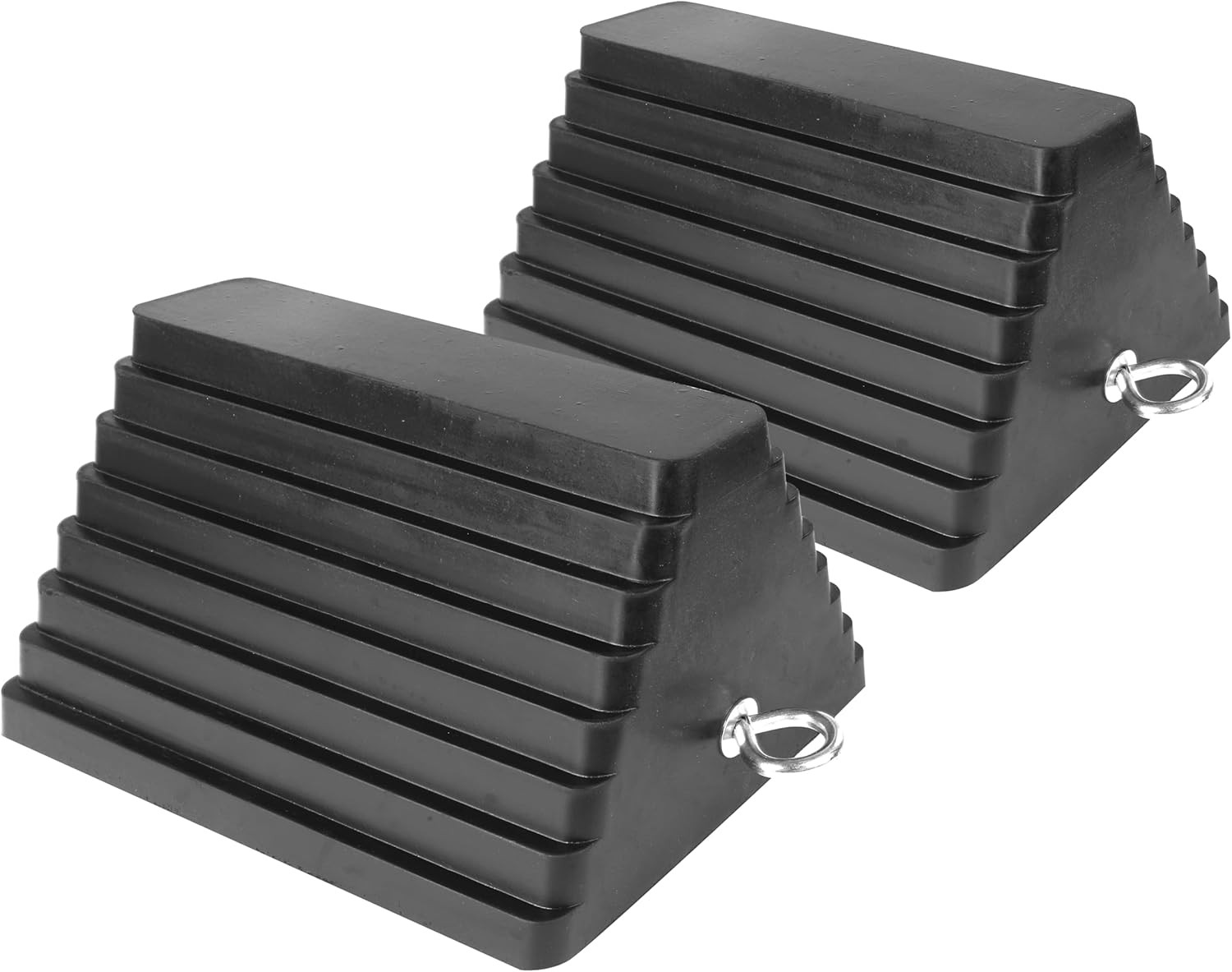 MaxxHaul 80681 Rubber Wheel Chocks 2-Pack – 80681- 10 x 8 x 6, Black