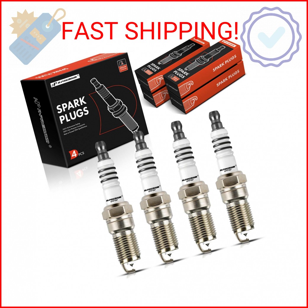 A-Premium Iridium Platinum Spark Plugs Compatible with Ford Escape, Mustang, Tau