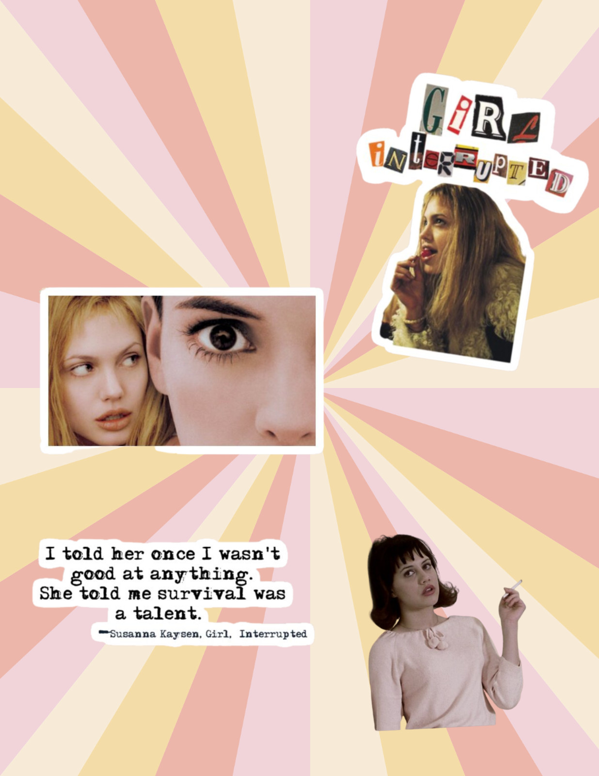 Girl Interrupted 90's Movie 4pc Sticker Pack