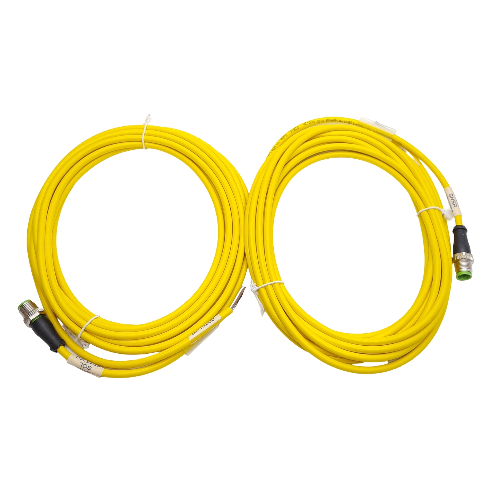 Lot of 2 Murr Elektronik 7000-12021-0140500 Cordset, 250VAC/DC 4A, M12 4-Pin, 5m