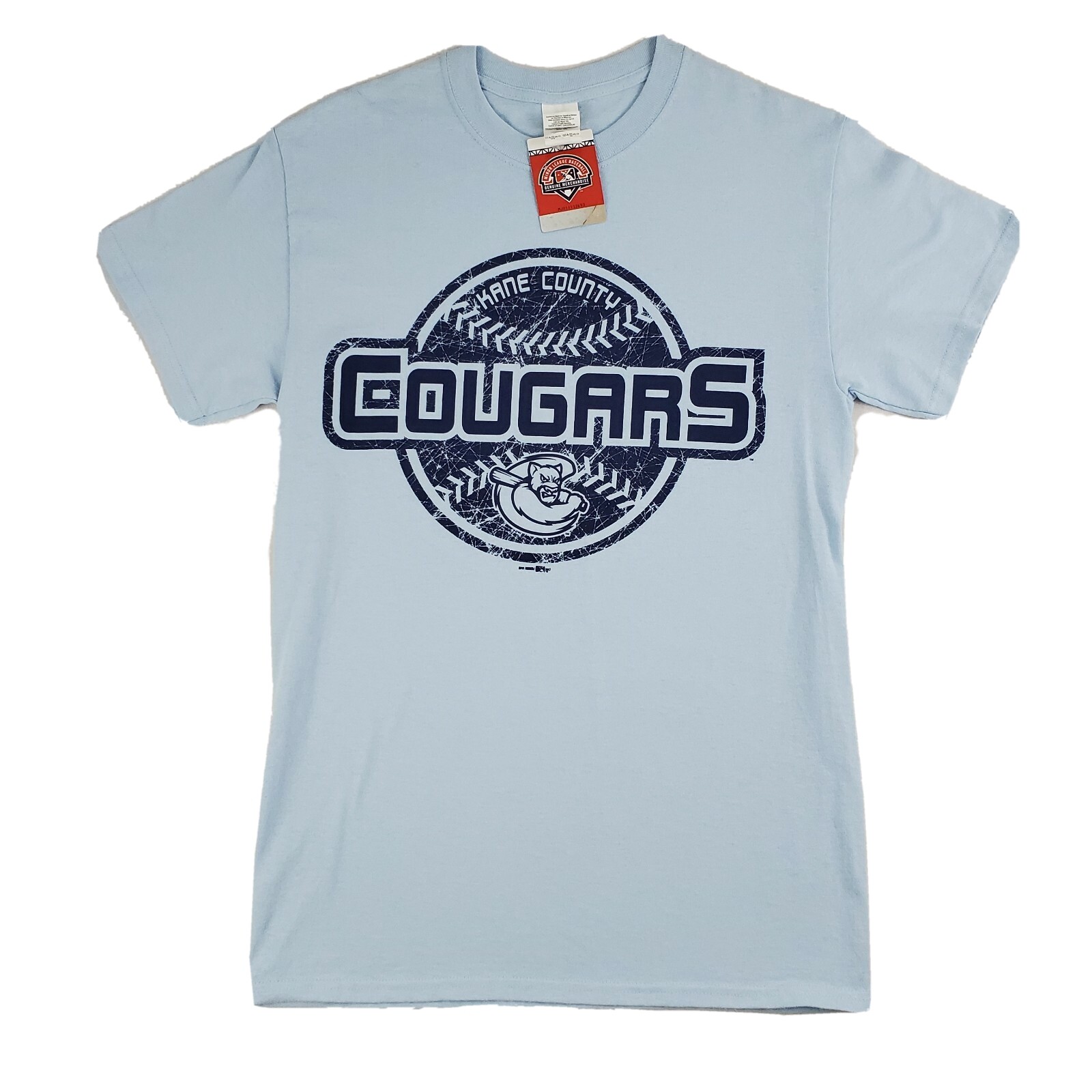 Kane County Cougars T-Shirt Adult Small Blue MiLB American Association Baseball