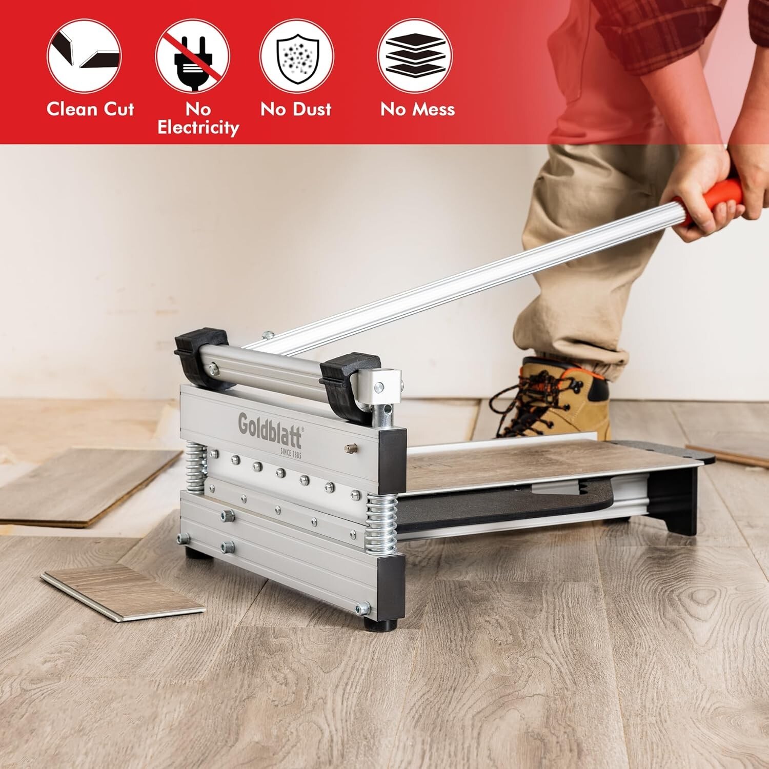 13"Pro Laminate Floor Cutter Rigid Core Vinyl Plank Cutter Flooring Tools NEW