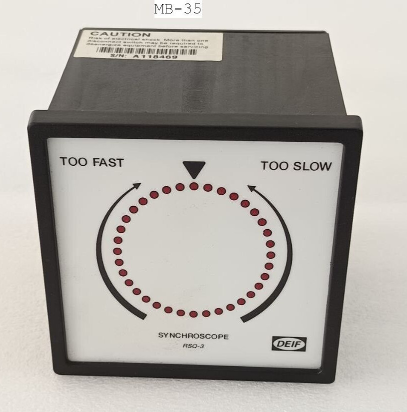 DEIF RSQ-3 SYNCHROSCOPE METER *NEW*