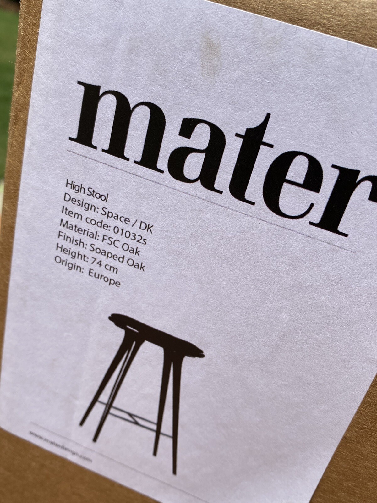Mater Space Premium Edition Soaped Oak Counter Stool