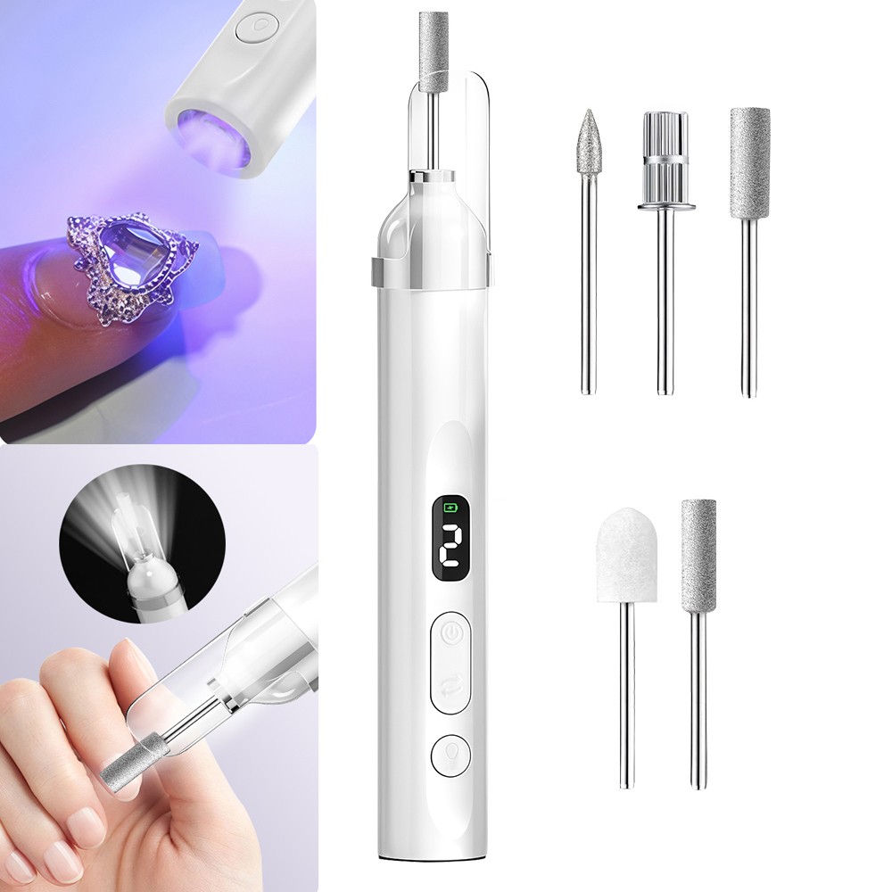 Cordless Electric Nail Drill Machine 3 Speeds Rechargeable Manicure Pedicure Kit