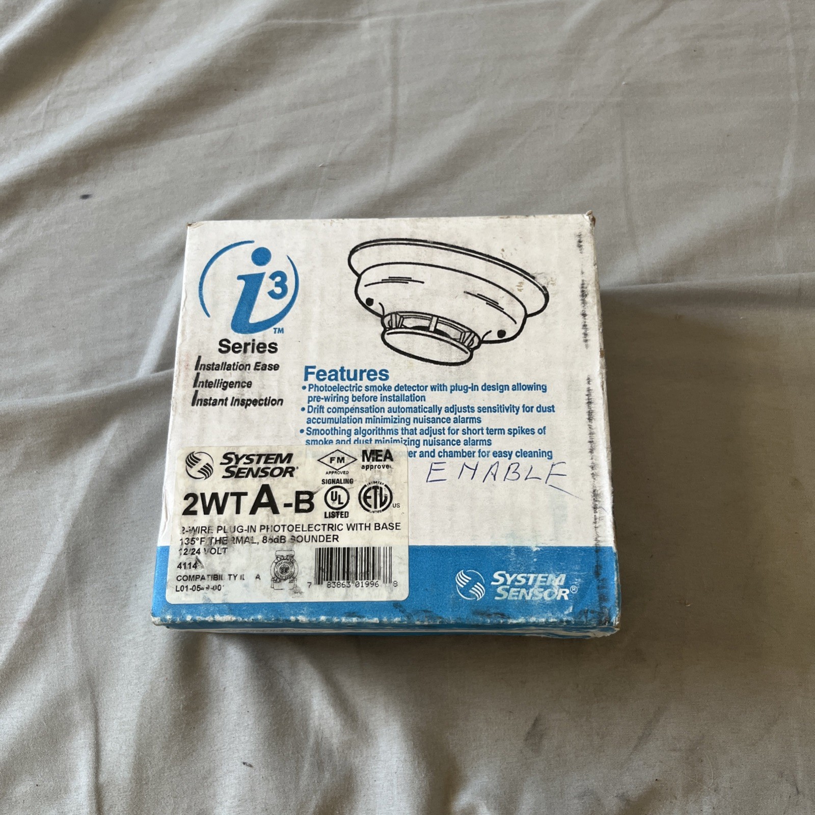 System Sensor 2WT-B Photoelectric Smoke Detector OPEN BOX