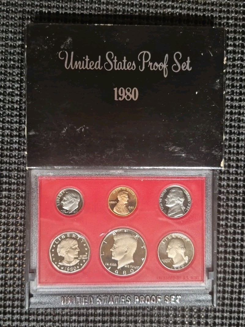 1980 United States Proof Set-6 Coins In Original Packaging