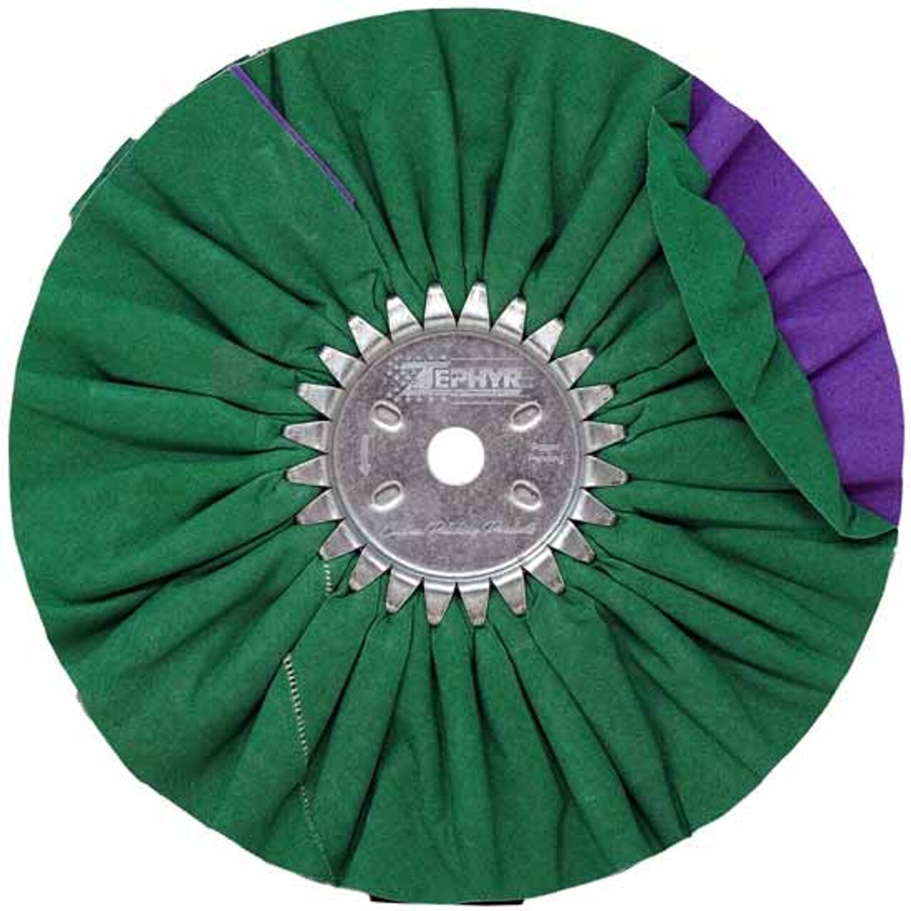 10 Inch Smooth Kut Secondary Cut Joker Airway Buffing Wheel - Purple/Green Cloth