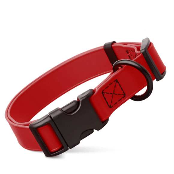 E-Collar Adjustable Biothane Collar with Quick Snap - Red