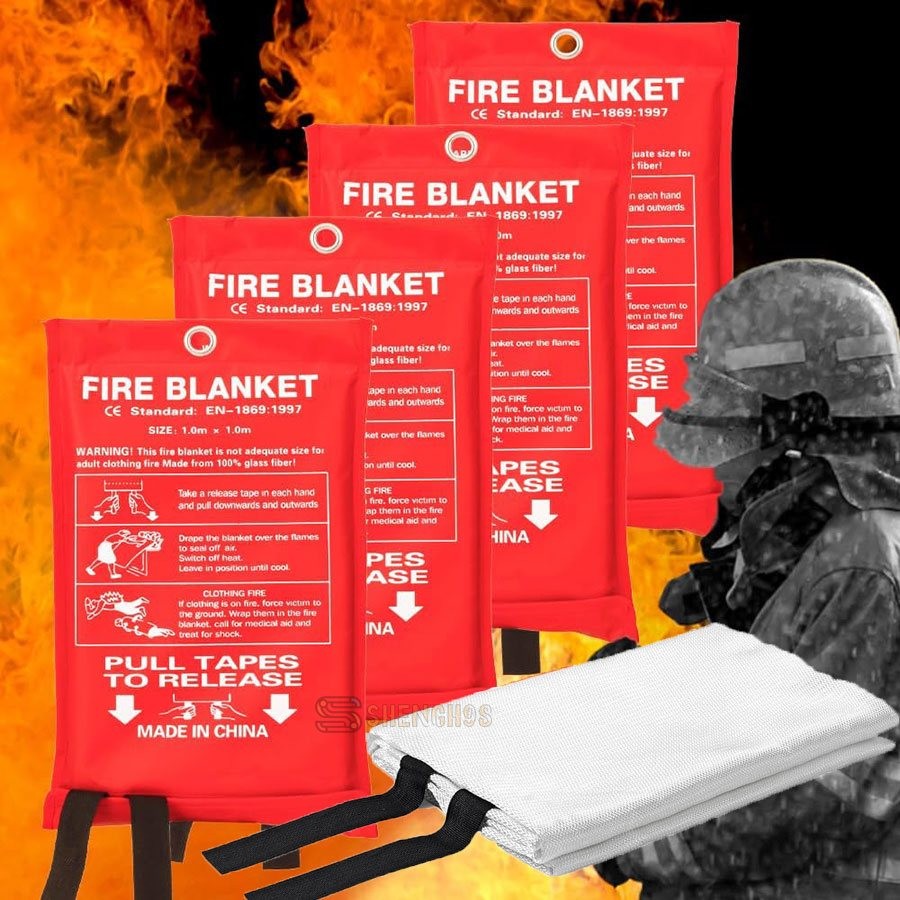 Fire Blanket Fire Protection 100% Fiberglass Fire Extinguishing Blanket 59"x59"