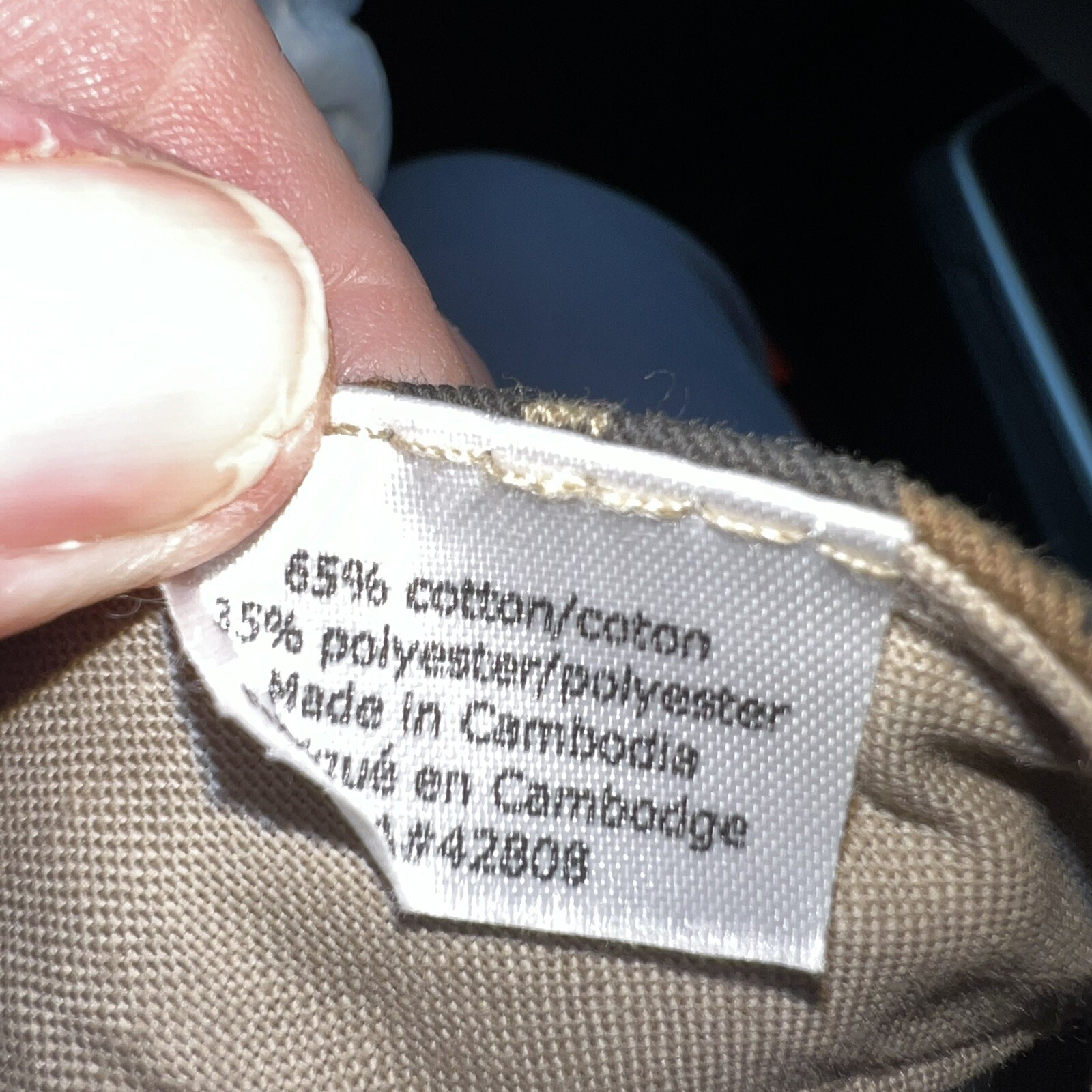 Jellystone Orange Letters w Black Outline on Camouflage Hat Cap Hook Loop EUC
