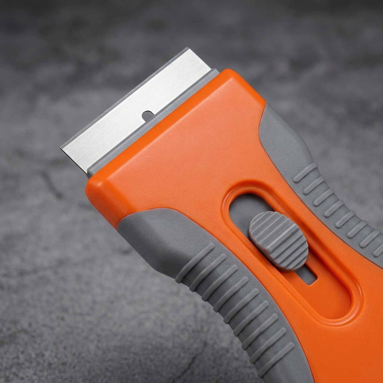 Razor Blade Scraper Tool 2 Pack with 20 Extra Blades - Retractable Red,orange