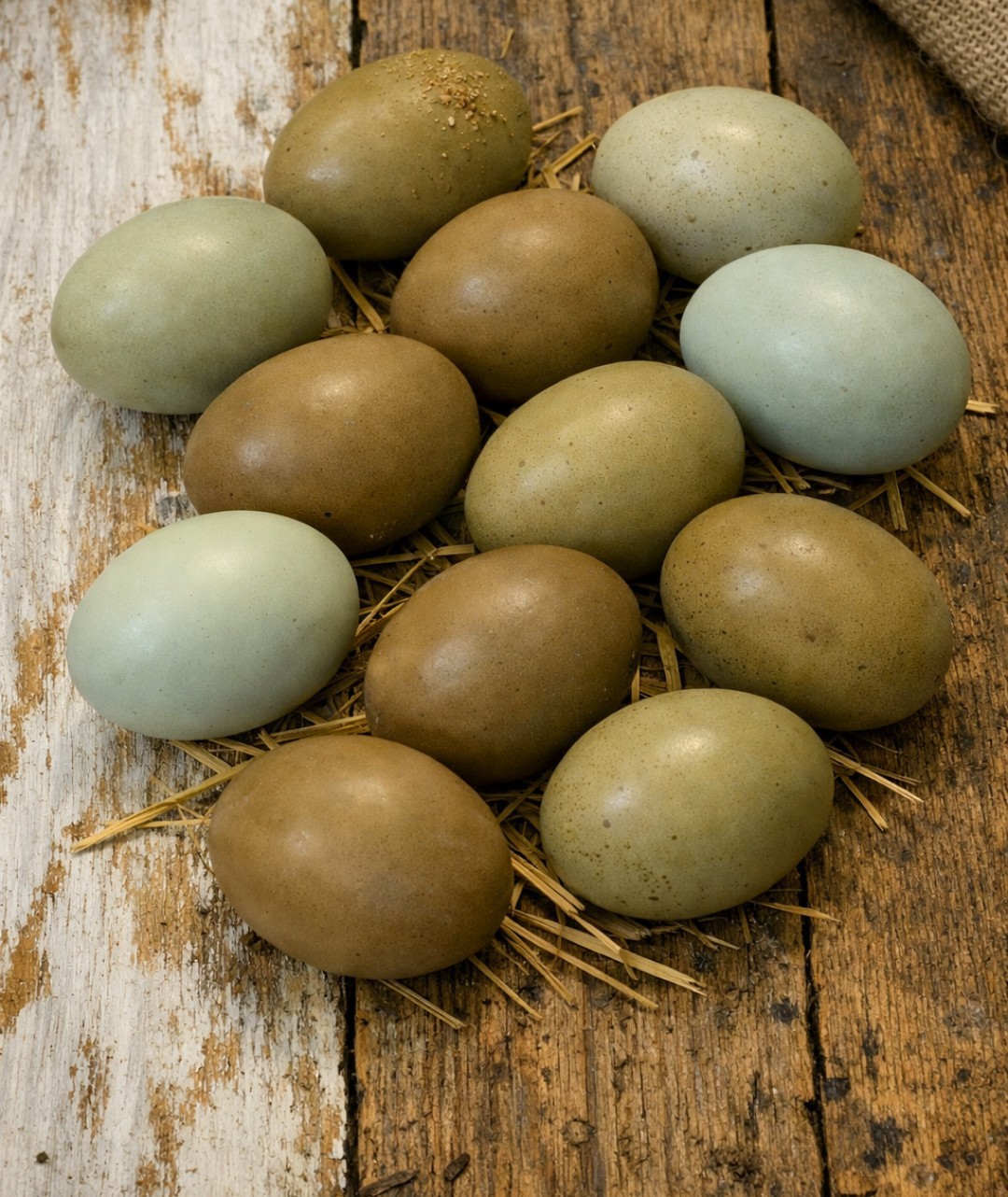 8+  Hatching Eggs Olive Egger, Easter Eggers Dark green and blue eggs