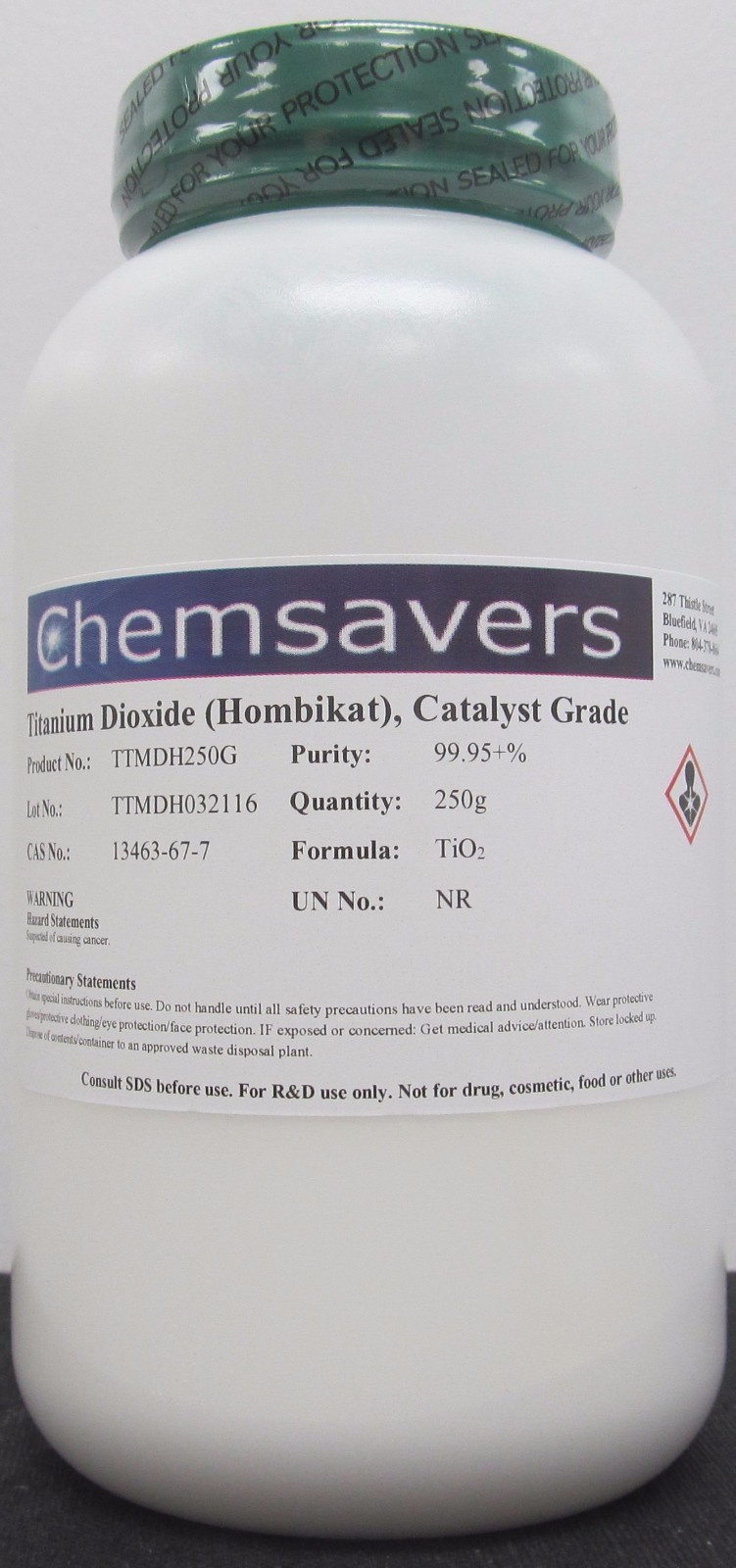 Titanium Dioxide (Hombikat), Catalyst Grade, 99.95+%, 250g