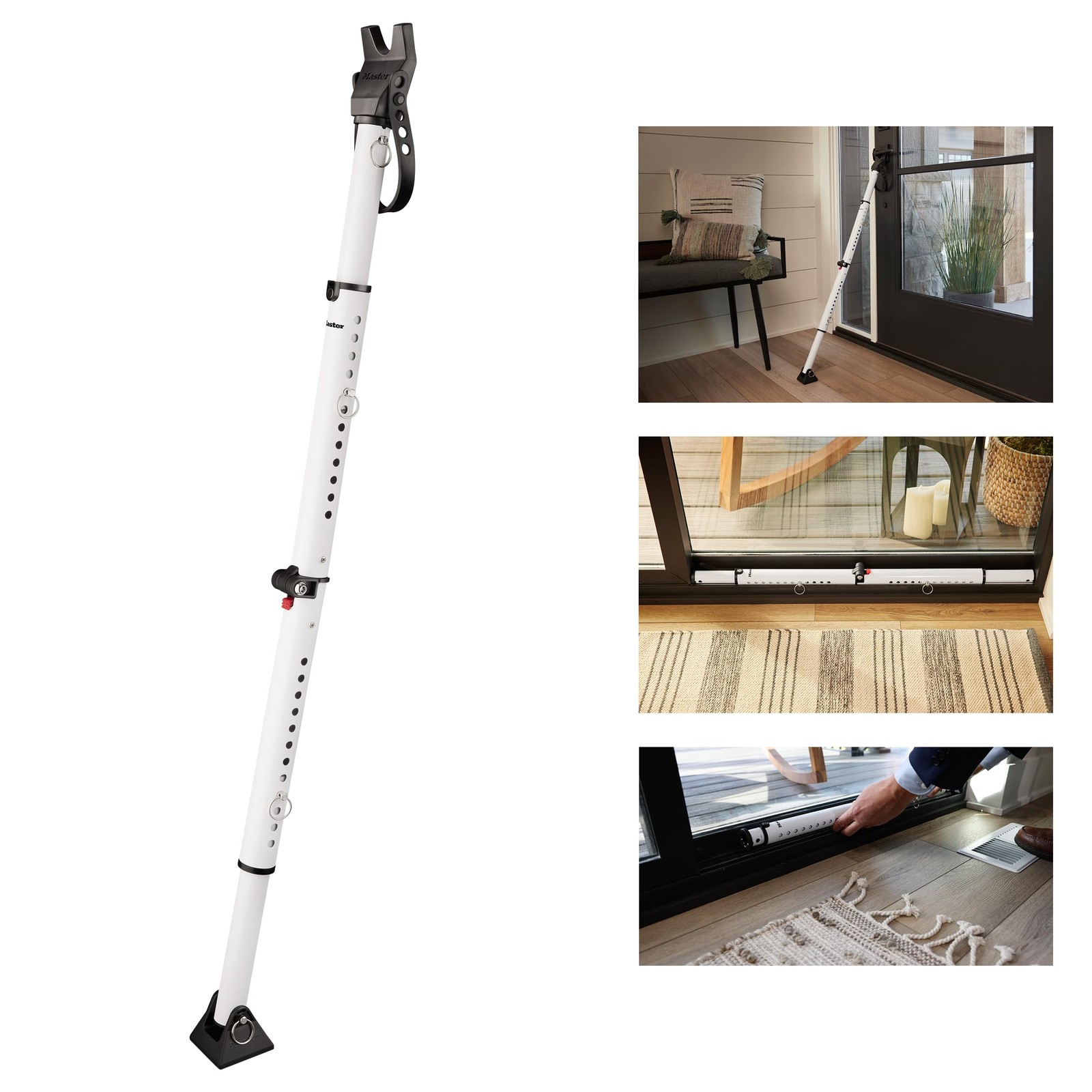 Master Lock Sliding Adjusts up to 43-1/2 in. (1.1 m) for hinged doors, White
